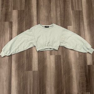 Blue Matte Collection Cropped Sweat Shirt